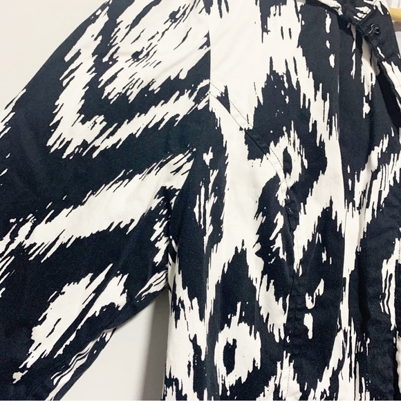 CHICO'S white and black hidden hook eye closure blazer size Large/12 - Picture 6 of 8